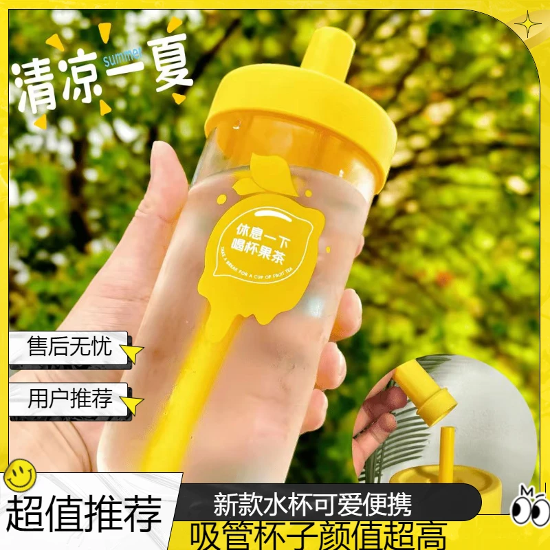 2025新款高颜值水杯女生吸管杯子学生网红爆款夏天随手杯便携杯子