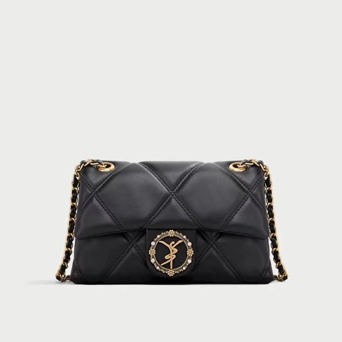 新款女包绣线菱格单肩斜挎包GL-8018配礼盒