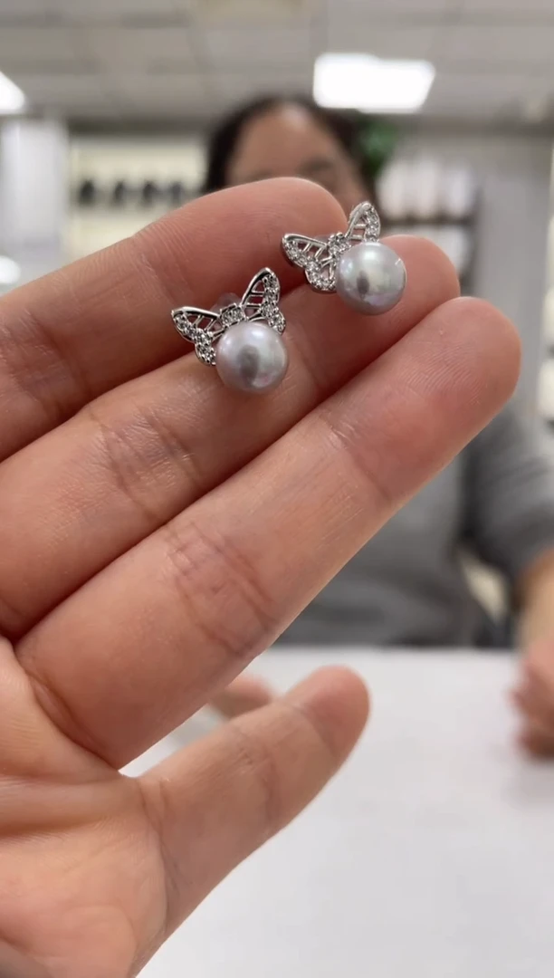 未镶嵌耳饰淡水珍珠42多样性发其一