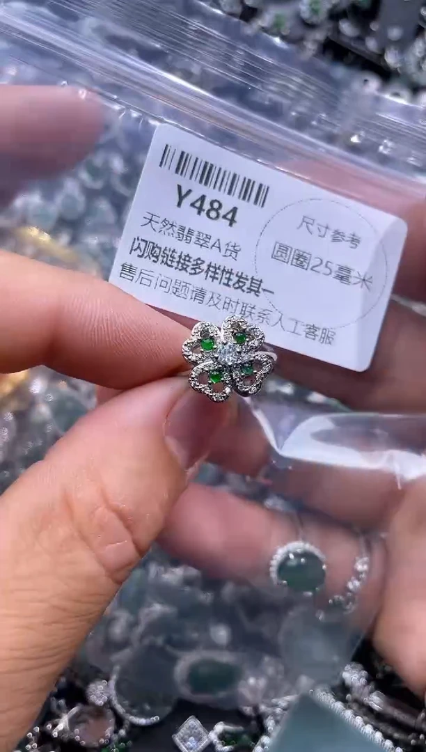 【闪购商品】翡翠颈饰未镶嵌Y484戒指