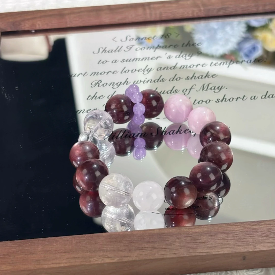 【夜光环】(拍三单）天然白水晶手串多样性发货 发其一X-89