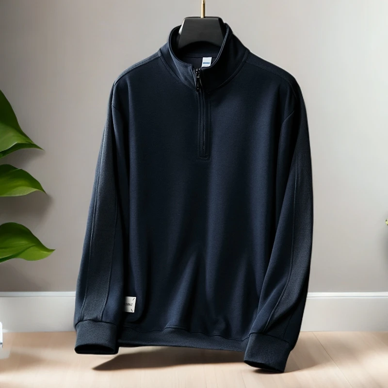 半拉链卫衣男春秋季打底衫新款户外宽松外套韩版长袖运动休闲上衣