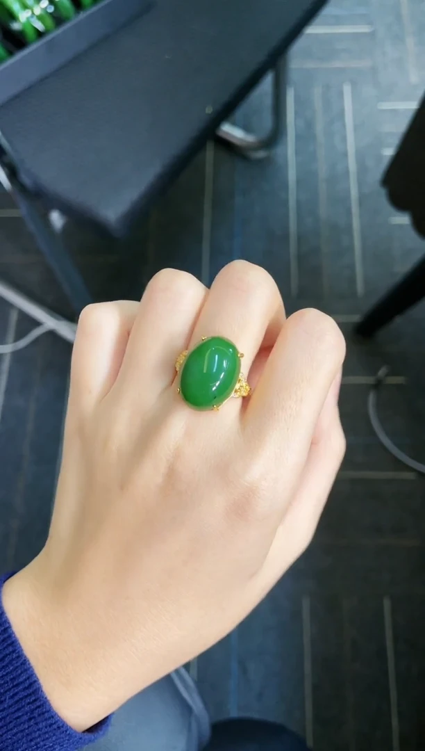 【闪购商品】和田玉戒指银S925镶嵌多样性发一