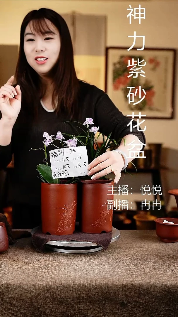 紫砂花盆花卉工艺731