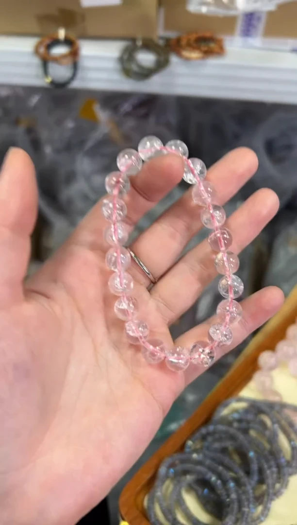 【闪购商品】水晶手链未镶嵌白阿赛水晶圆珠手链[690]