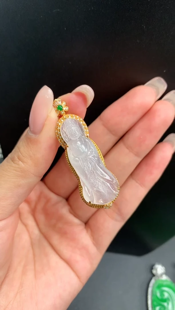 【闪购商品】翡翠颈饰18K金镶嵌一1597