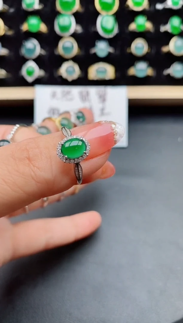 【闪购商品】翡翠戒指银S925镶嵌121212