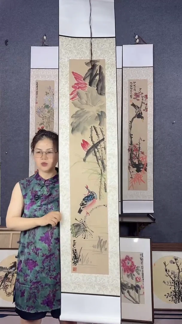 国画175*32吴铁成手绘作品