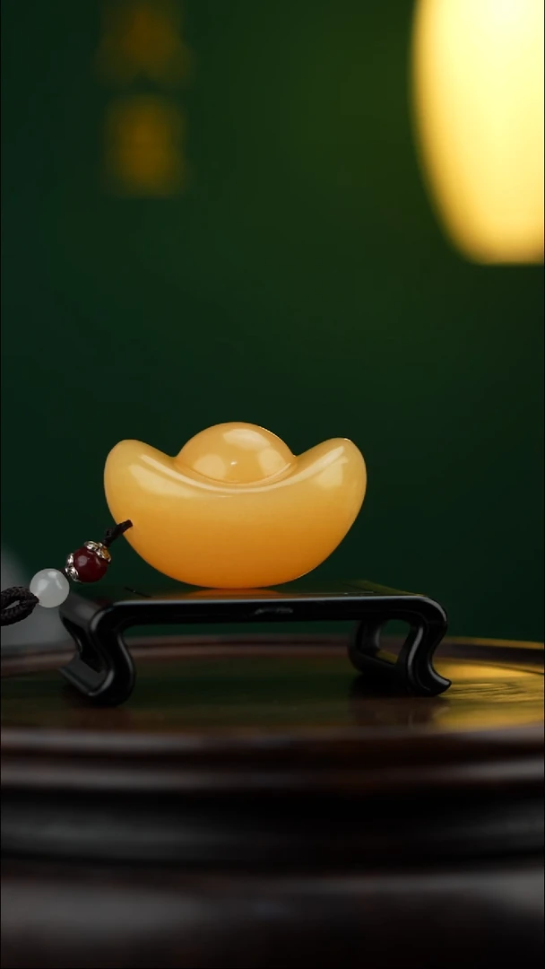 玉【元宝】天然玉石手把件