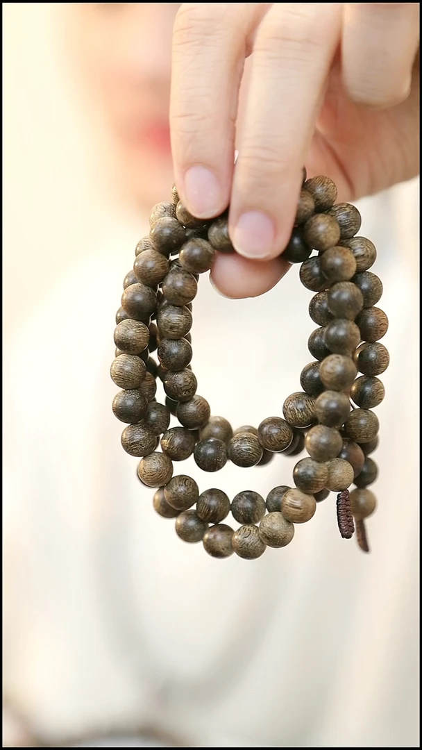 沉香手串8mm文莱9分沉 花香甘甜