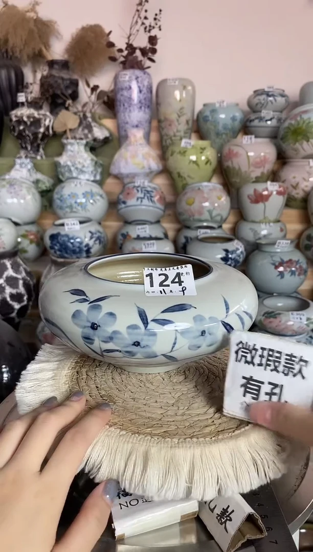 瓷韵花盆 手工制品 完美主义者慎拍 124 微瑕