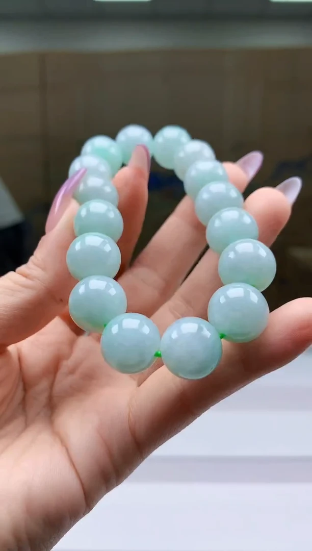 【闪购商品】定制翡翠未镶嵌5028ty-毛货手串219