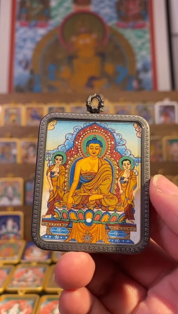 【闪购商品】吊坠释迦摩尼--热贡纯手绘唐卡