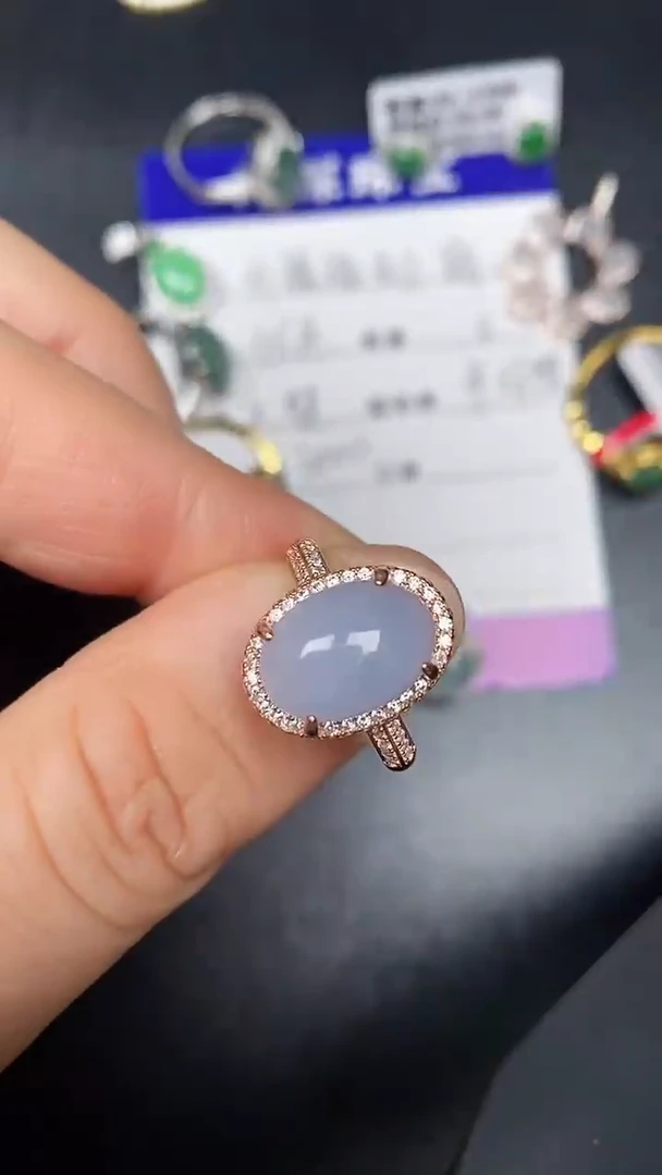 银S925镶嵌戒指翡翠3110