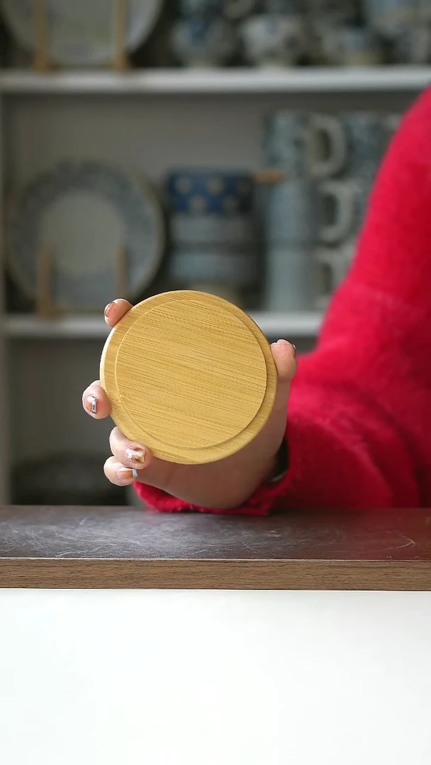 陶7.5*9cm竹盖@4-2@