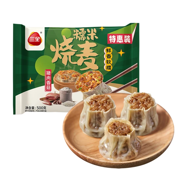 三全猪肉香菇烧麦 500g