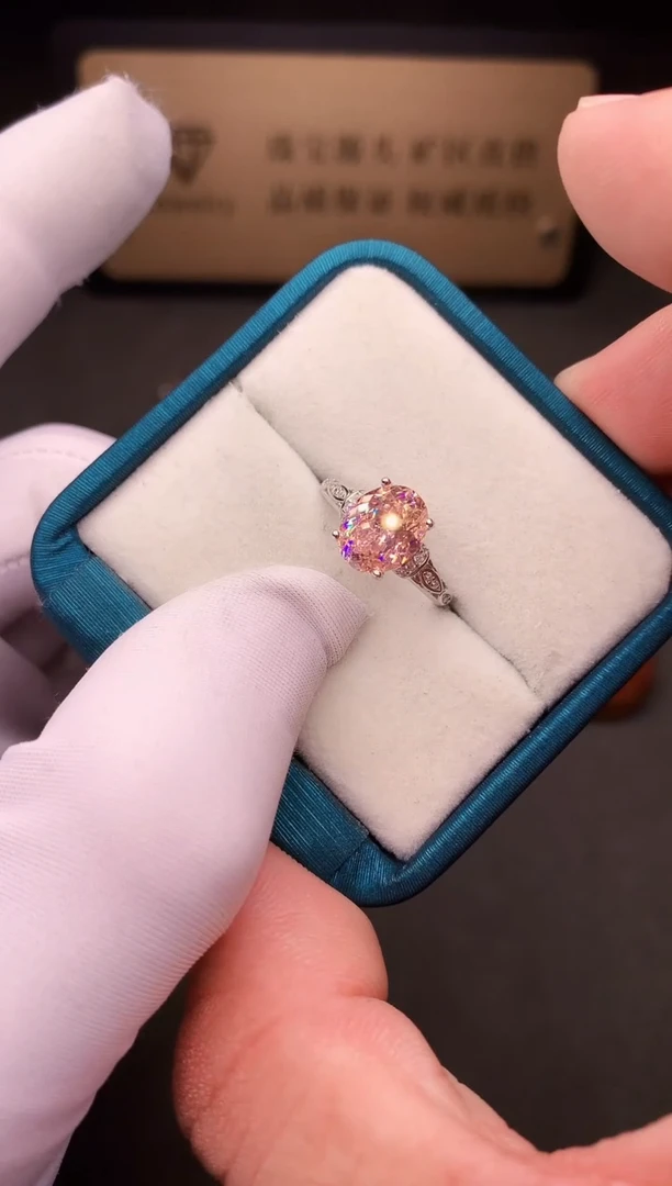 银S925镶嵌戒指双色碧玺······