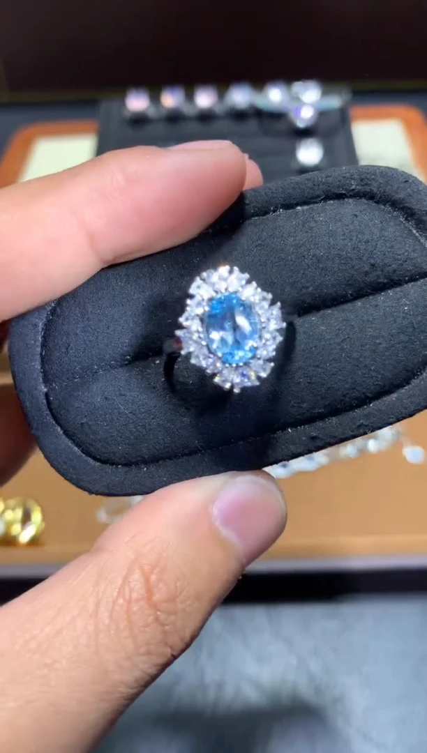 未镶嵌戒圈海蓝宝石P58【多样性发其一】