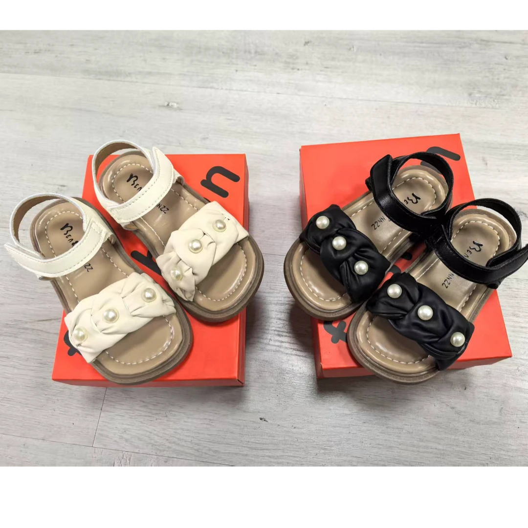 女童凉鞋夏季软底小女孩珍珠公主凉鞋1633