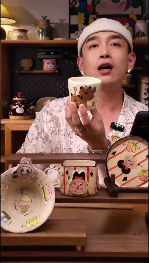 杯子景德镇可爱设计师款陶瓷