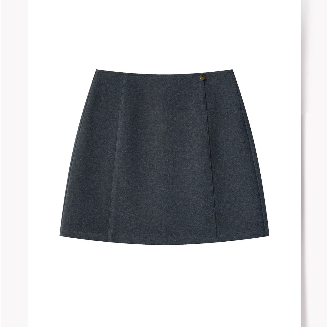 羊城故事-复古a字半身裙女秋季新款高腰百搭修身包臀裙Y51054441