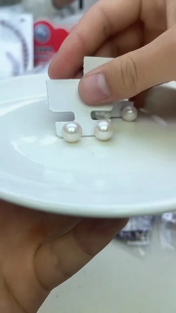 未镶嵌耳饰淡水珍珠白色系耳饰