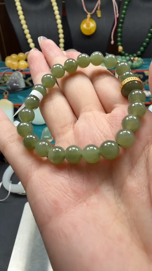 手串未镶嵌和田玉手串多样性发其一l088