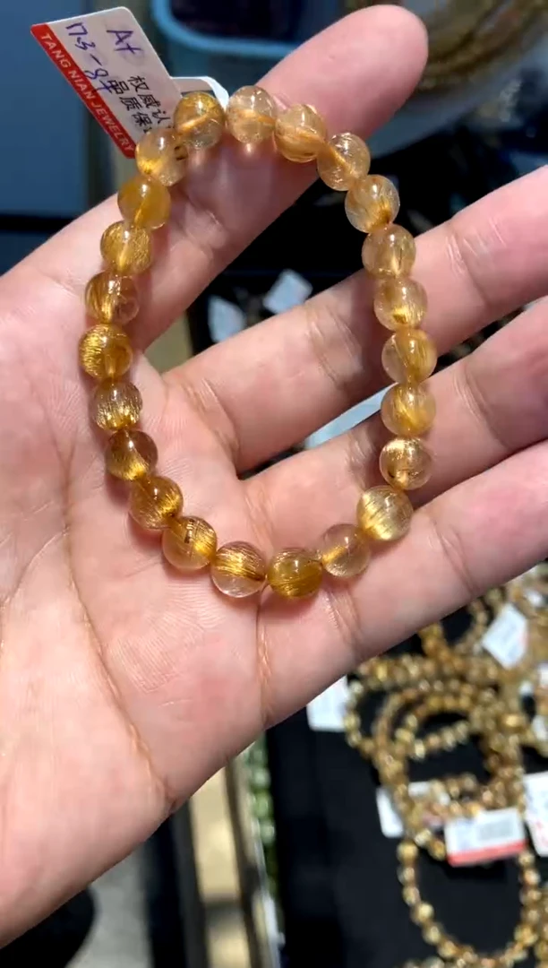 【闪购商品】水晶714-未镶嵌金发钛金8mm+