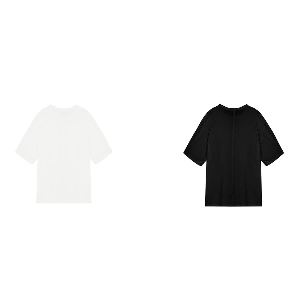 MEI0502 宽松H廓形无侧缝落肩短袖T恤 15664