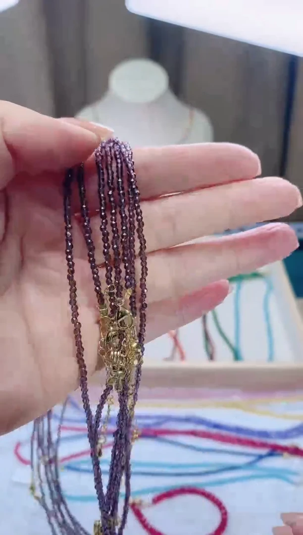 【闪购商品】尖晶石颈饰14K金镶嵌诗颜珠宝甄选SYZB16