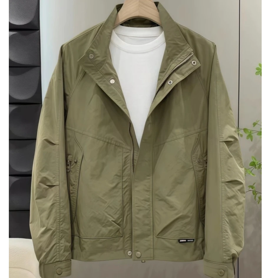 7886#立领时尚春季百搭上衣户外潮流男士夹克