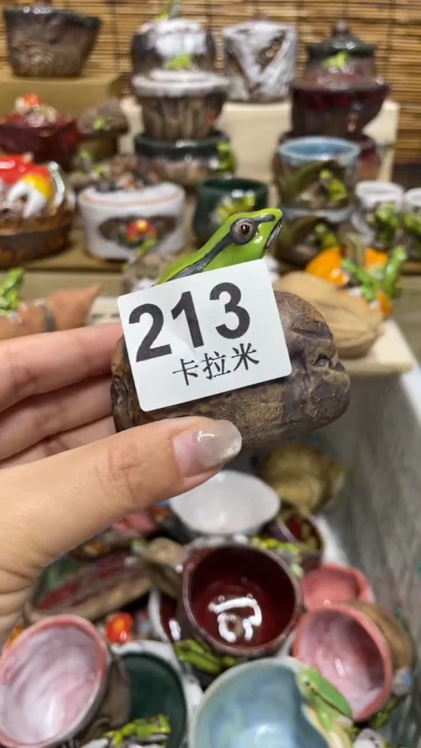 澄*蓝213精美粗陶手工柴烧