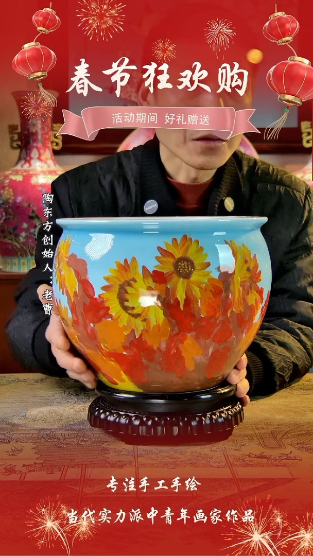 【闪购商品】其他景德镇陶东方陶瓷艺术作品花瓶瓷板画摆件