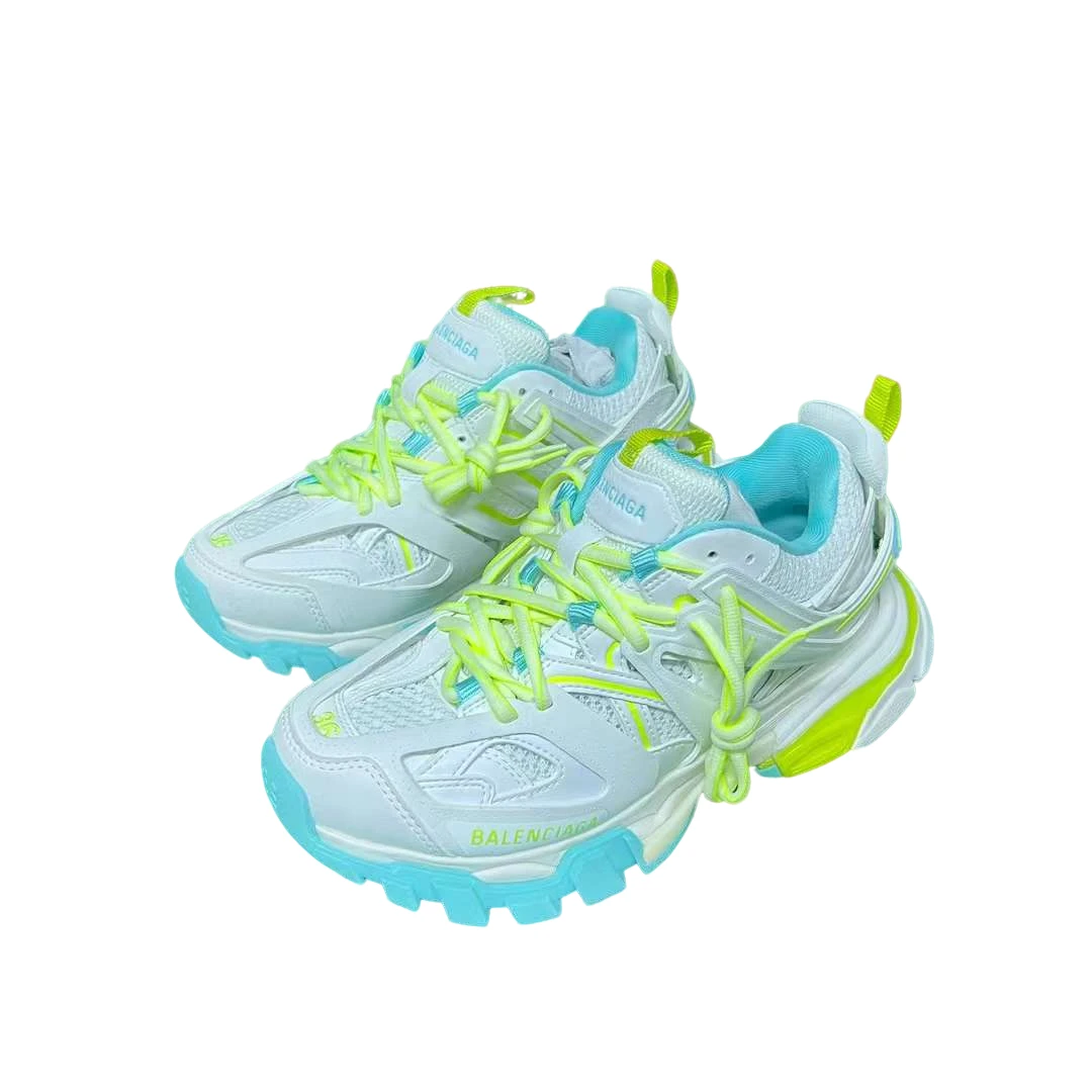 全新未使用 Balenciaga/巴黎世家 Track 白蓝黄 老爹鞋 36码 原盒