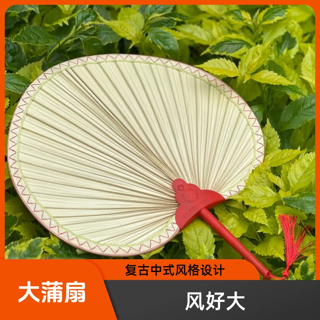 手持中式蒲扇舞蹈团扇手摇老式粽叶用的舞蹈扇子跳舞专用