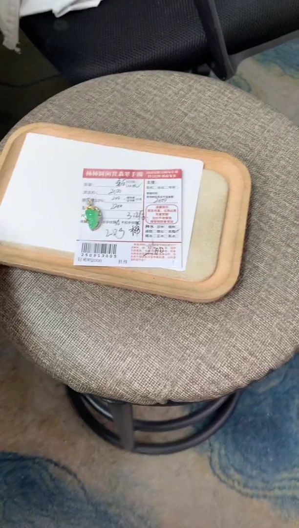 颈饰18K金镶嵌翡翠姐姐250913005