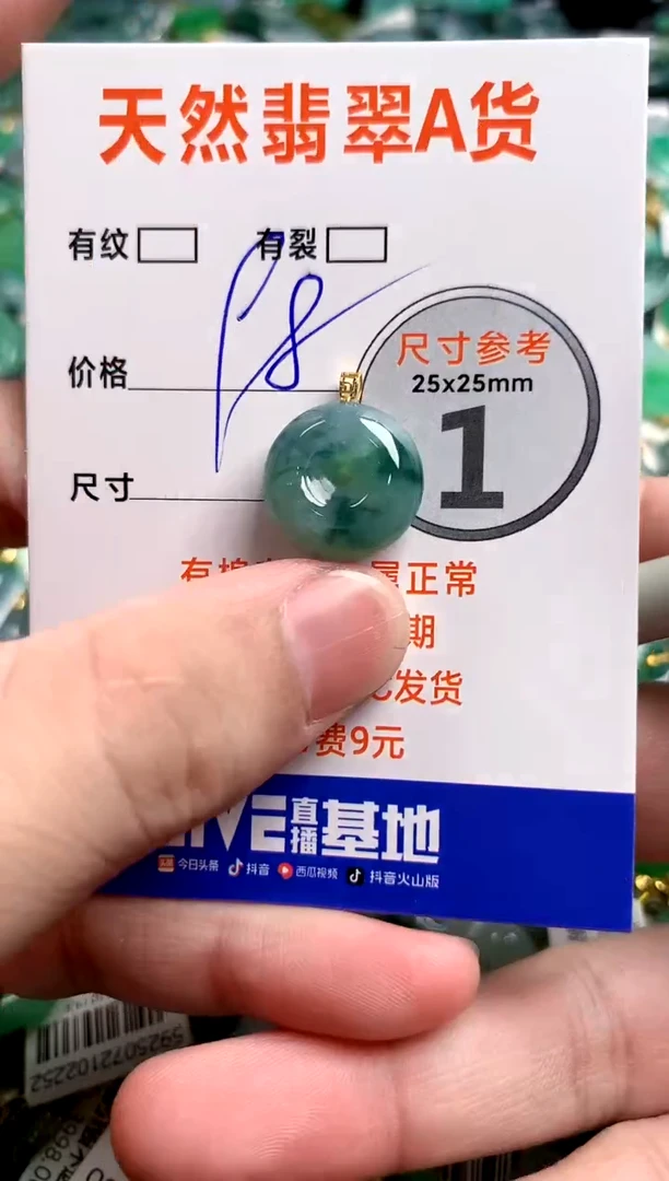 颈饰18K金镶嵌翡翠24000563