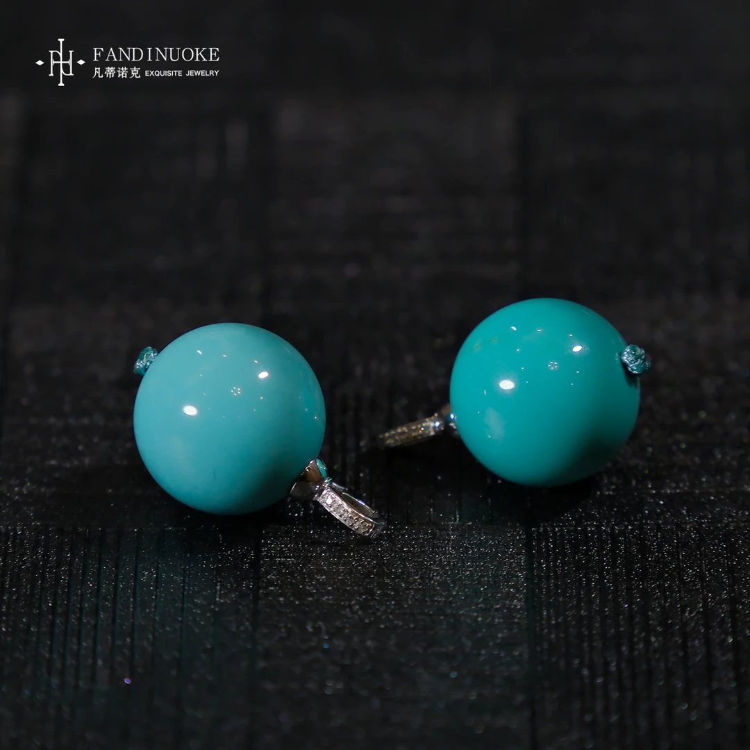 【加加专属】26  MJ98597-18k金绿松石吊坠-多样性发一件-14mm+