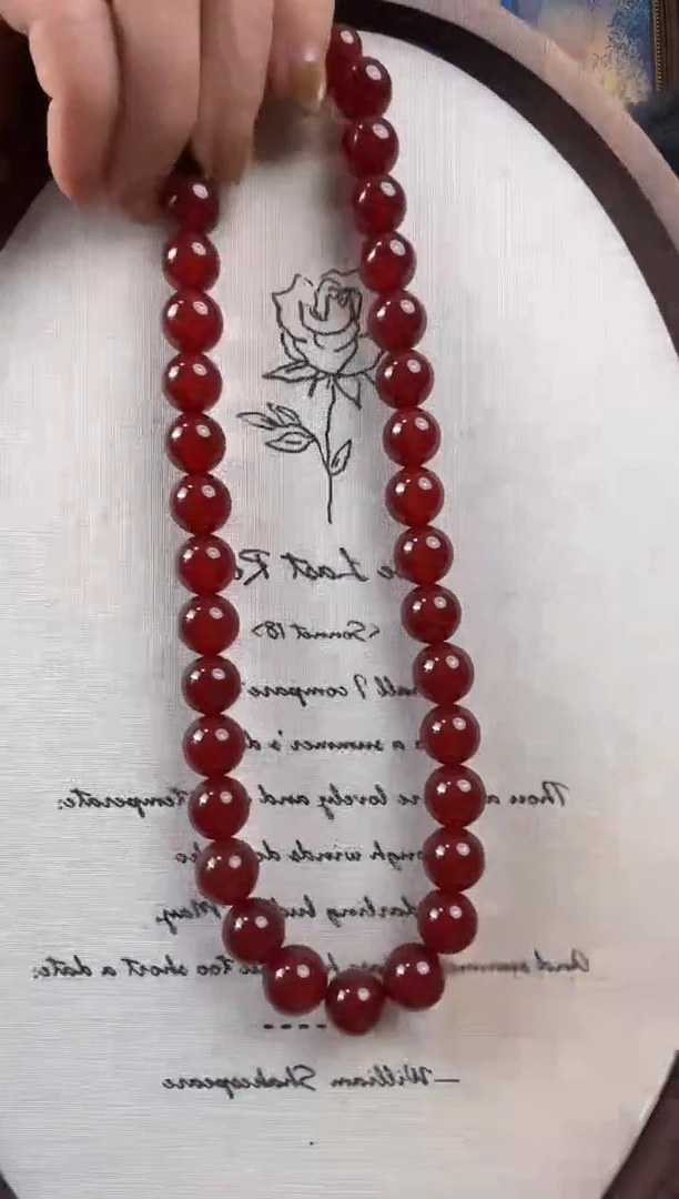 未镶嵌颈饰玛瑙/玉髓天然玛瑙项链