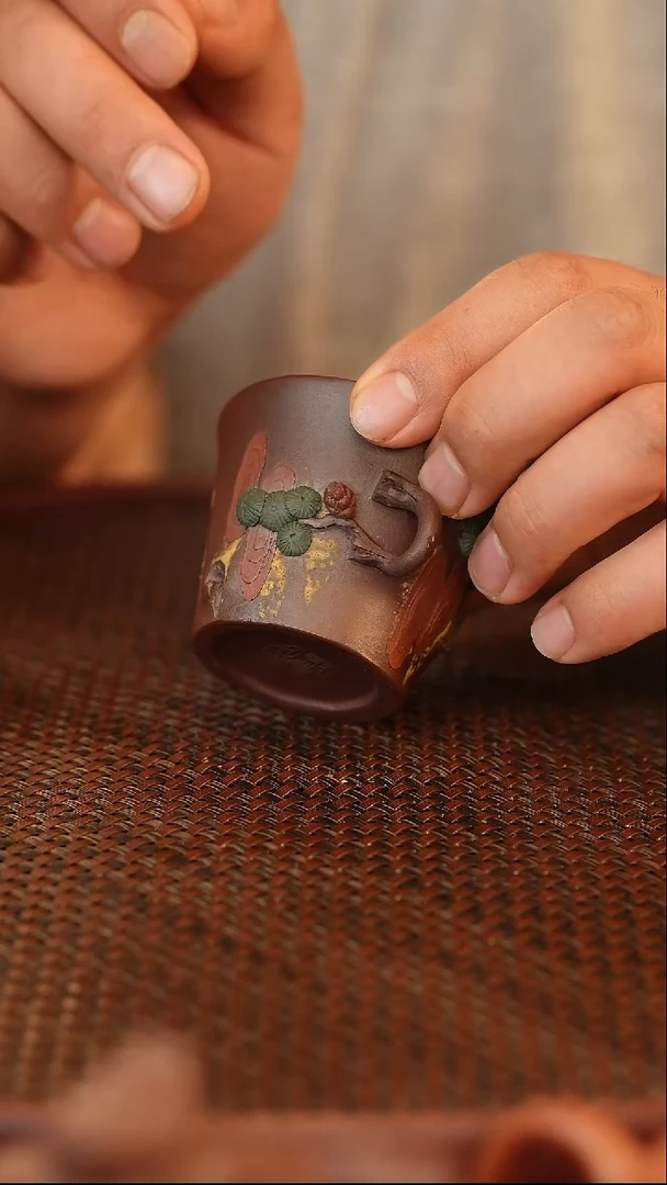 茶壶紫砂喀左紫砂原矿手工全手工松桩主人杯