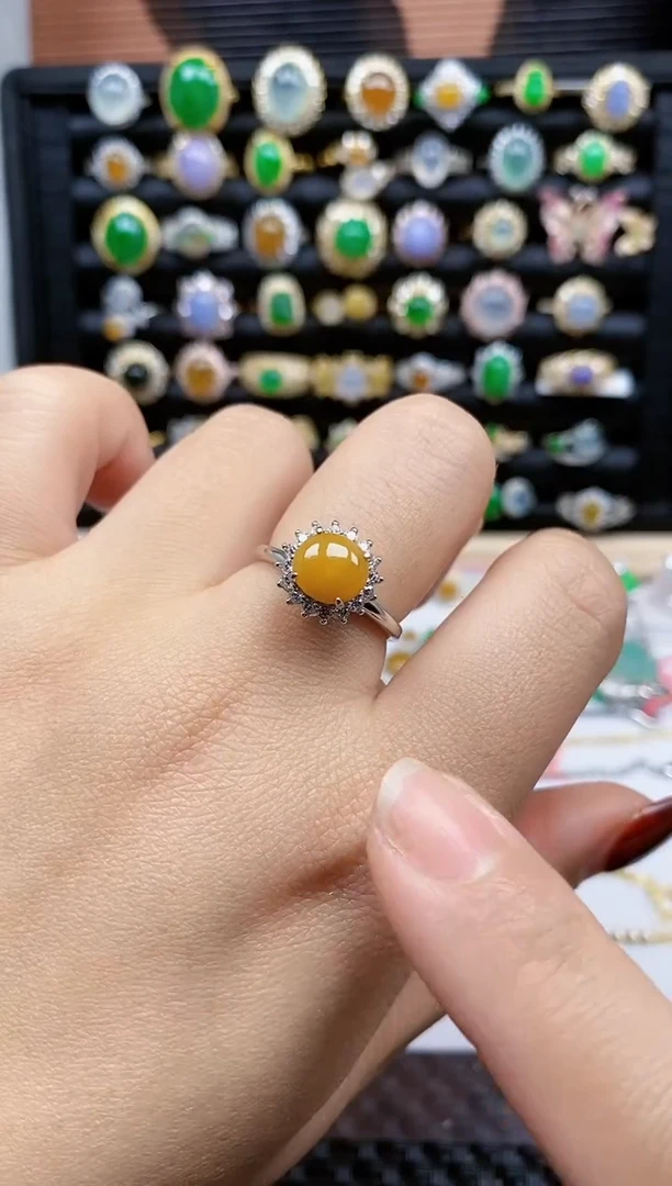 银S925镶嵌戒指翡翠44