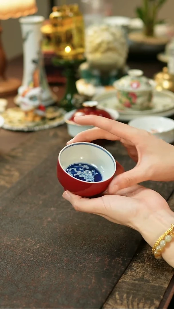 景德镇陶瓷杯碗柴烧多人