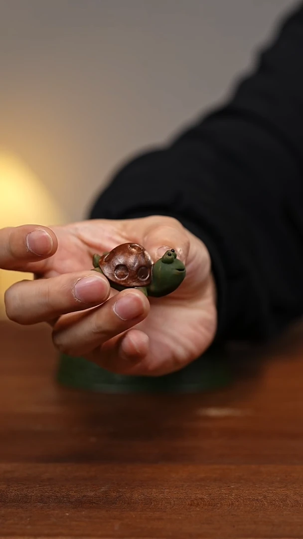紫砂茶宠笑脸小海龟茶宠