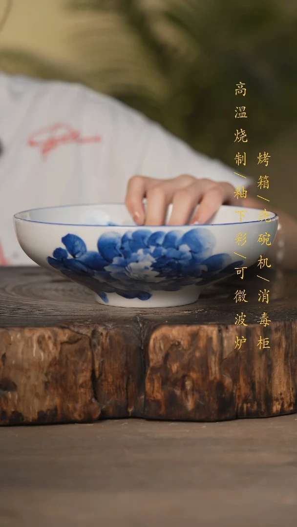 瓷片景德镇高温釉下彩可微波烤箱洗碗机