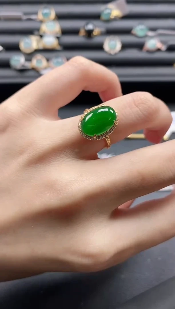 【闪购商品】翡翠戒指银S925镶嵌1111