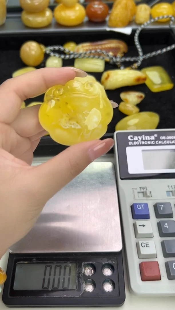裸石琥珀未镶嵌琥珀蜜蜡吊坠