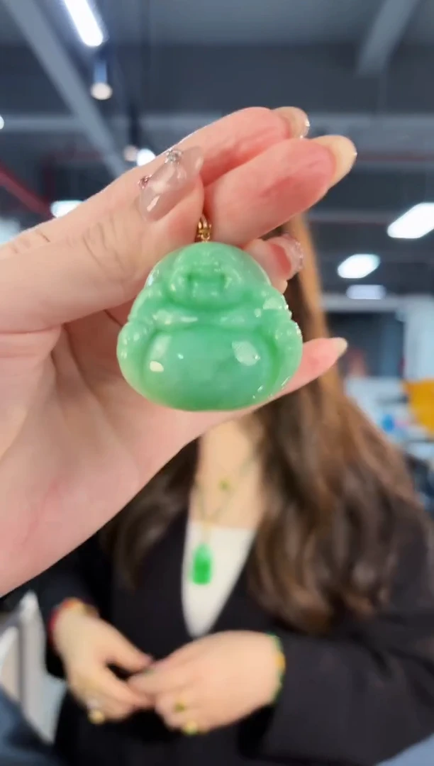 【闪购商品】翡翠颈饰18K金镶嵌缅料A货/支持复检/一件