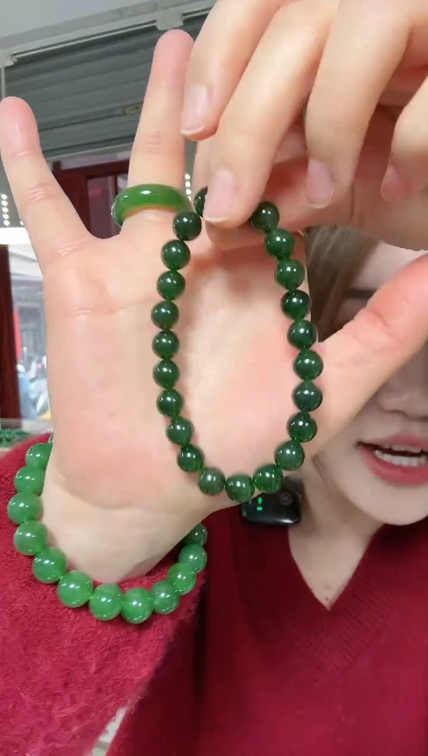 【闪购商品】和田玉（碧玉）手链未镶嵌多样性发其中之一