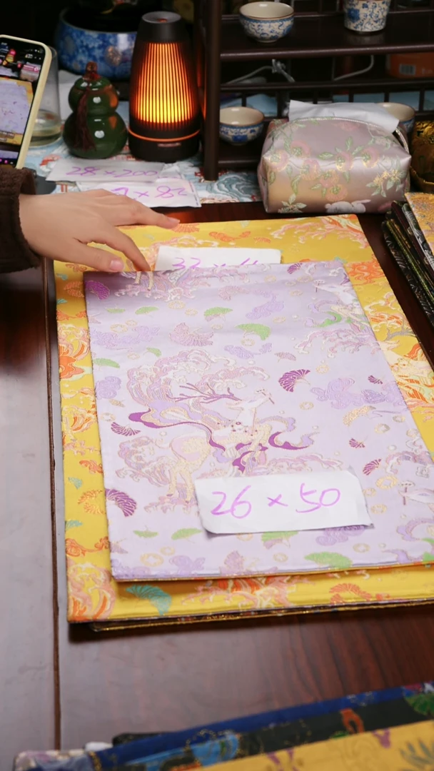 【小鹿紫黄双面】中国风干泡织锦茶席26*50