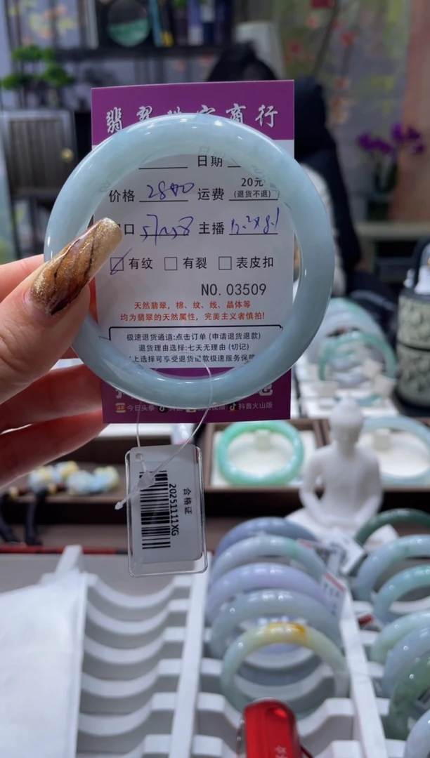 未镶嵌手镯翡翠3509*****
